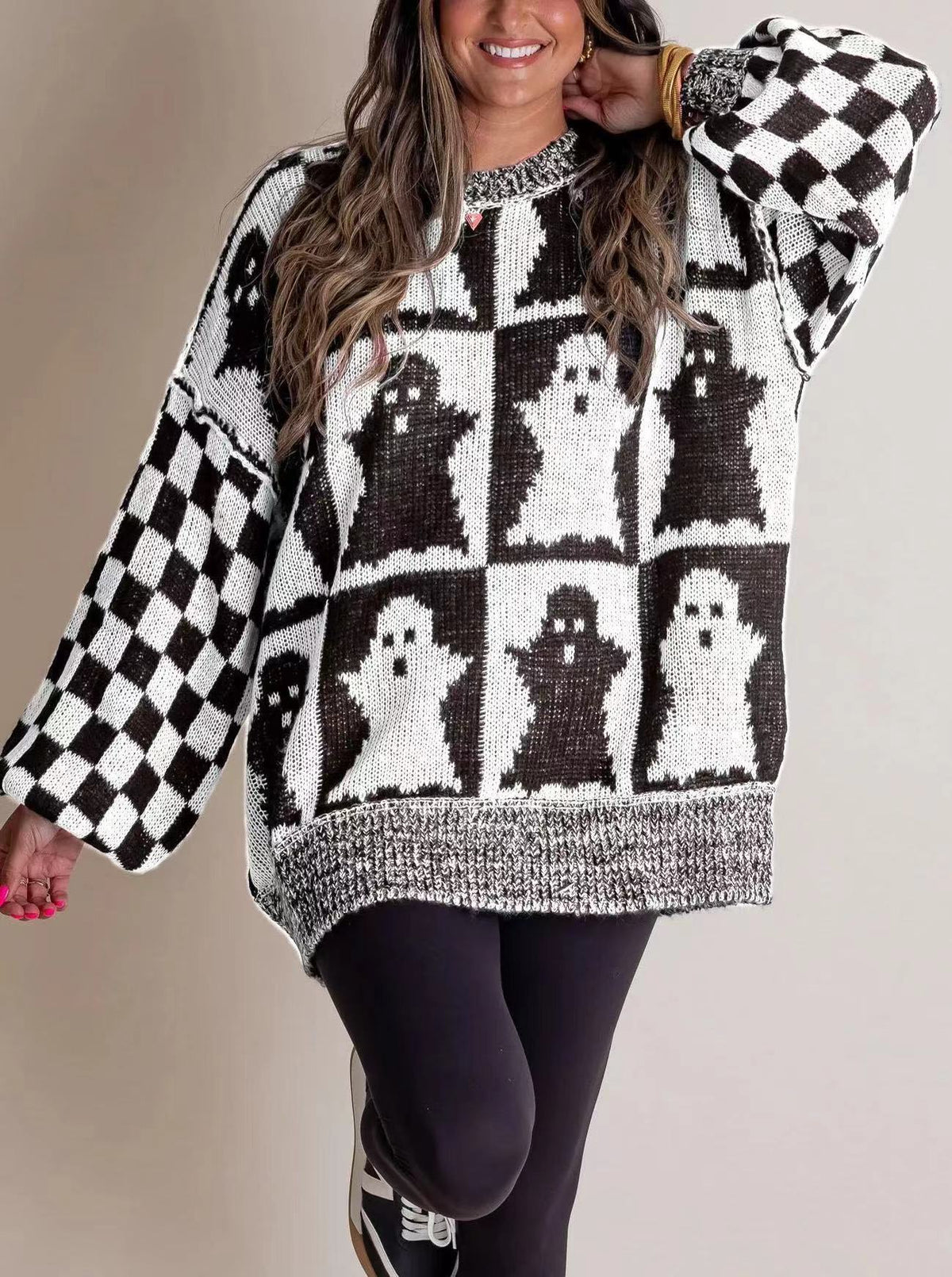 Women's Halloween Jumper | Ghost Motif Knit