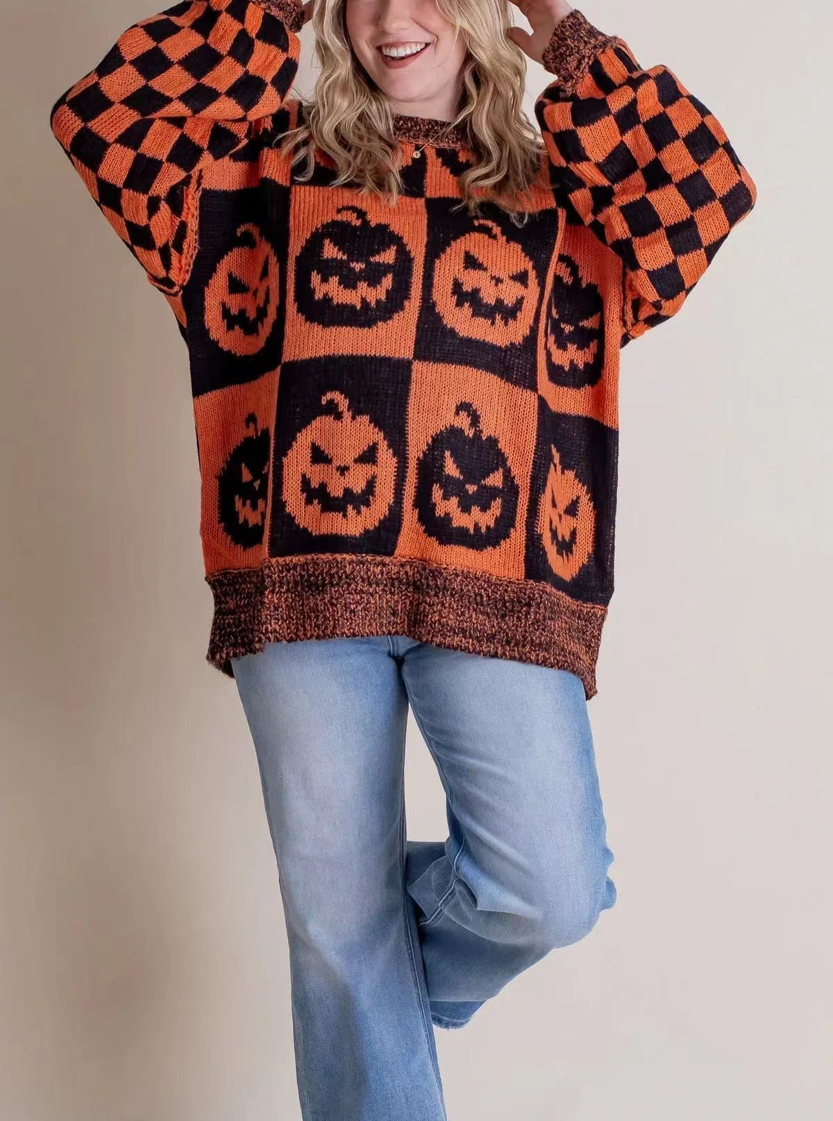 Women's Halloween Jumper | Ghost Motif Knit