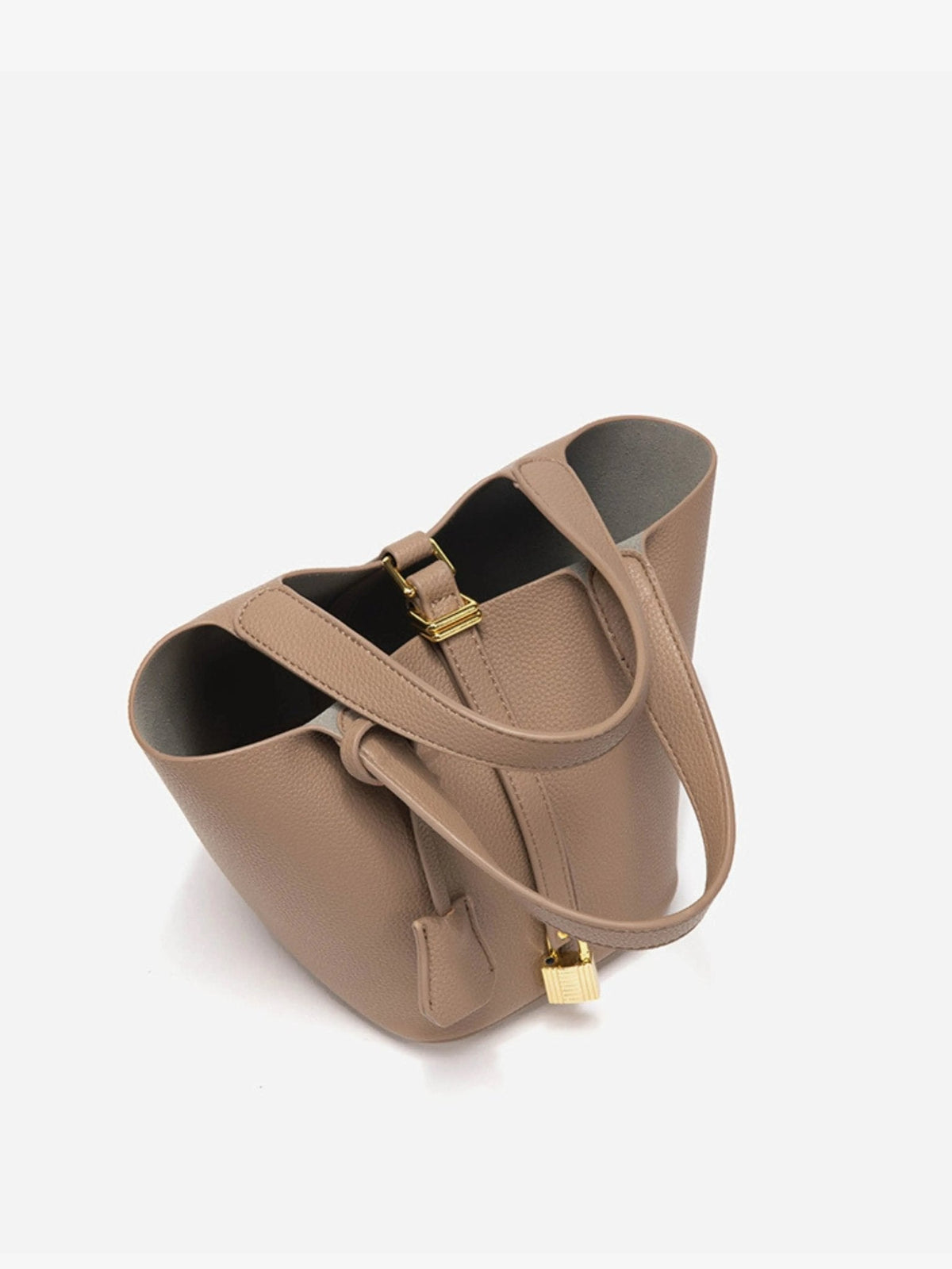 Women's Structured Handbag | Lock Charm Detail 6
