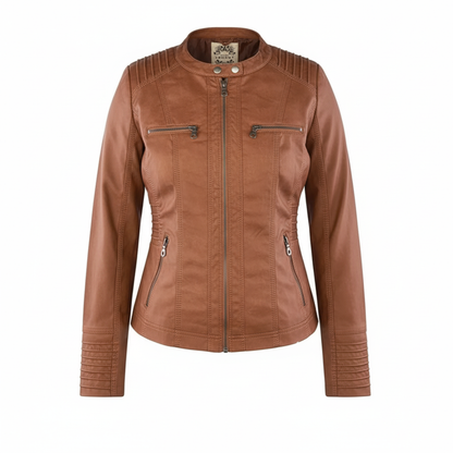 Women's Biker Jacket | Fitted Silhouette & Full Zip 4
