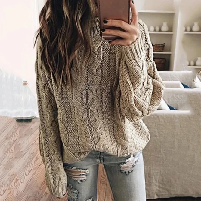 Women's Cable Knit Jumper | Relaxed Fit & Warmth
