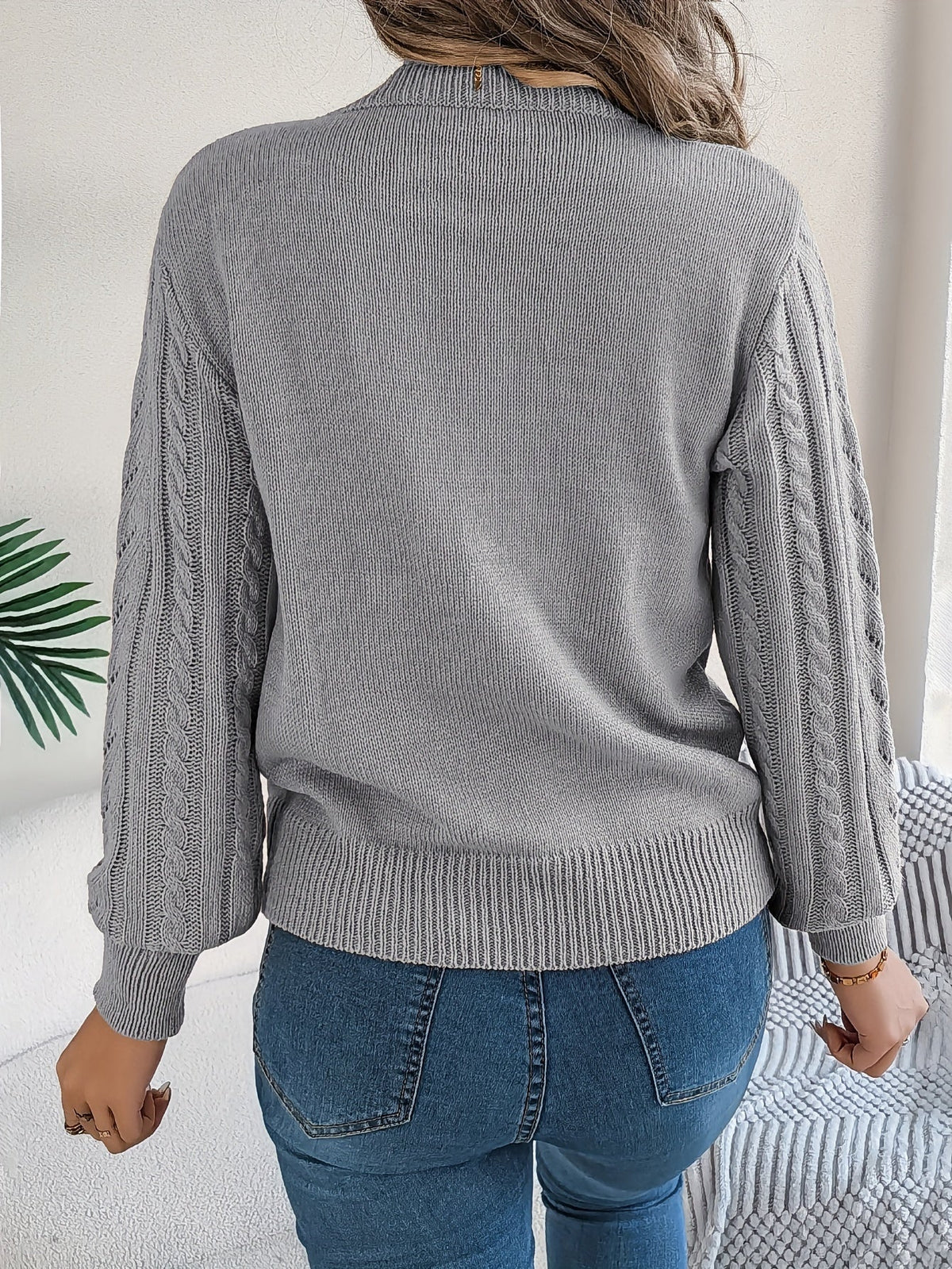Women's Cable Knit Jumper | Chunky Knit Comfort 11