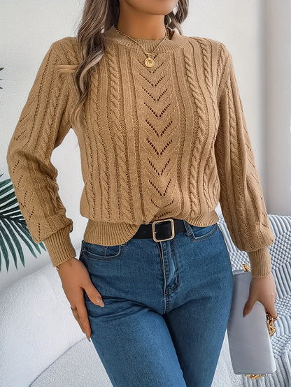 Women's Cable Knit Jumper | Chunky Knit Comfort 7