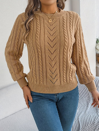 Women's Cable Knit Jumper | Chunky Knit Comfort 8
