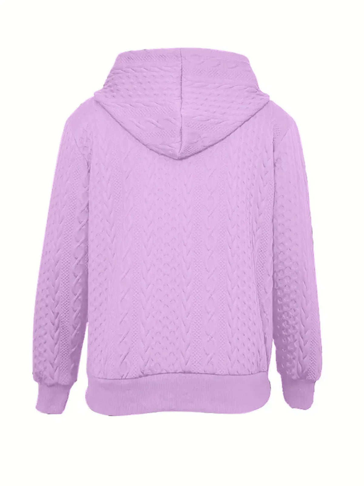 Orange cable knit zip up hoodie with ribbed cuffs and hood