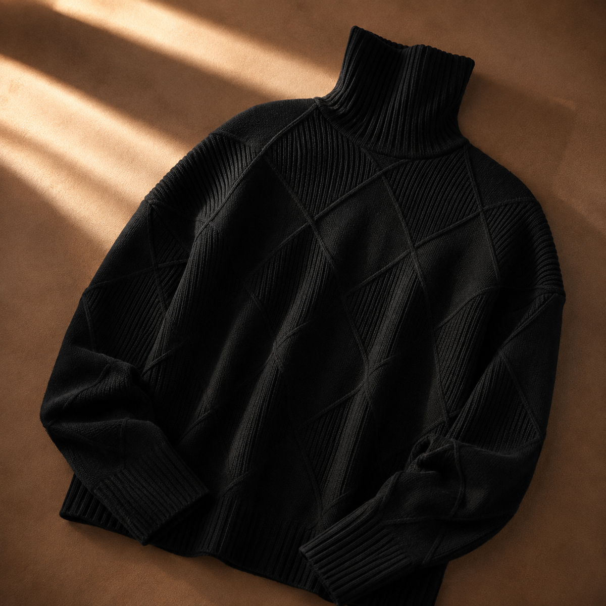 Women's Turtleneck Jumper | Textured Knit & Relaxed Fit 8