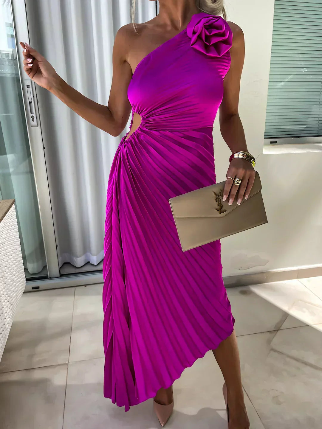 Wedding Guest Dress with Floral Design