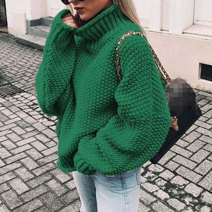 Ginger | Women's Oversized Chunky Knit Turtleneck Sweater