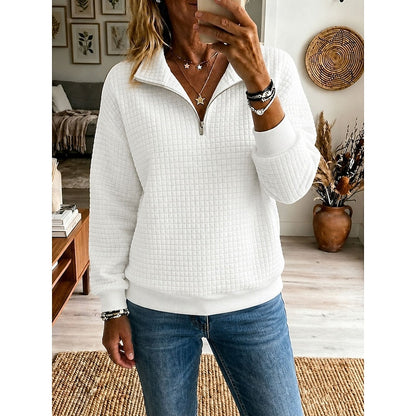 Women's Half-Zip Sweatshirt | Textured & Comfortable 5