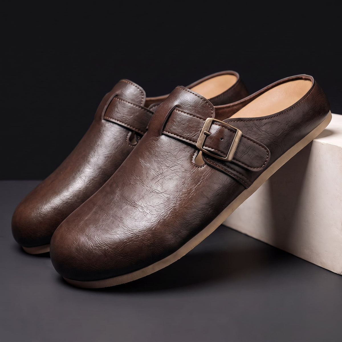 Women's Mules | Adjustable Buckle & Backless Slip-On 5