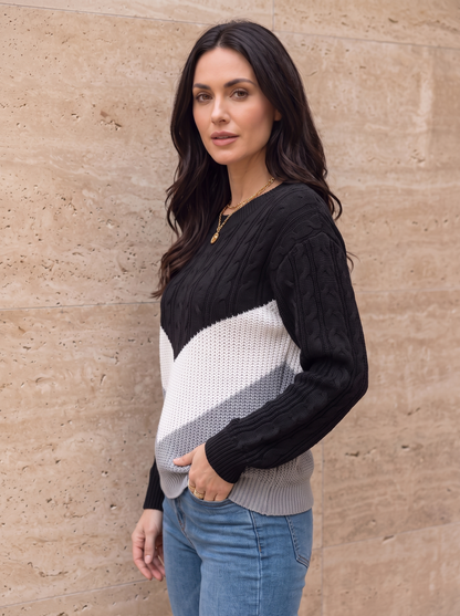 Women's cable knit sweater