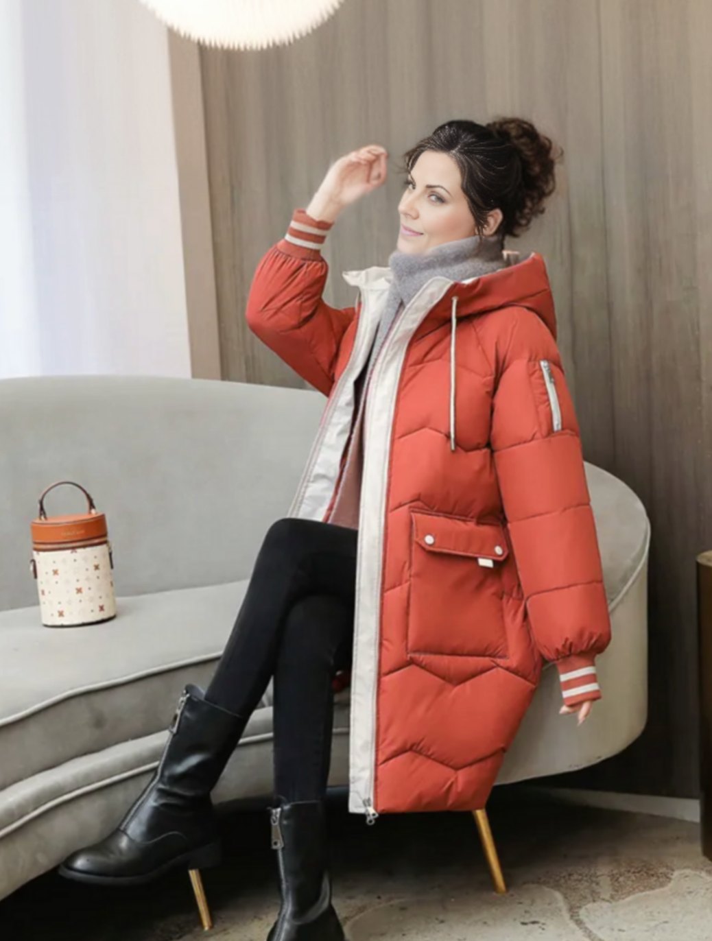 Ida | Women's Insulated Hooded Mid-Length Puffer Winter Coat