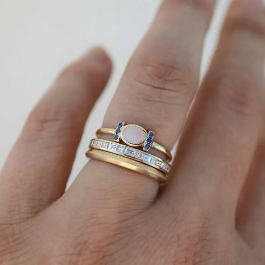 Oprah - Vintage Golden Opal Ring Assortment