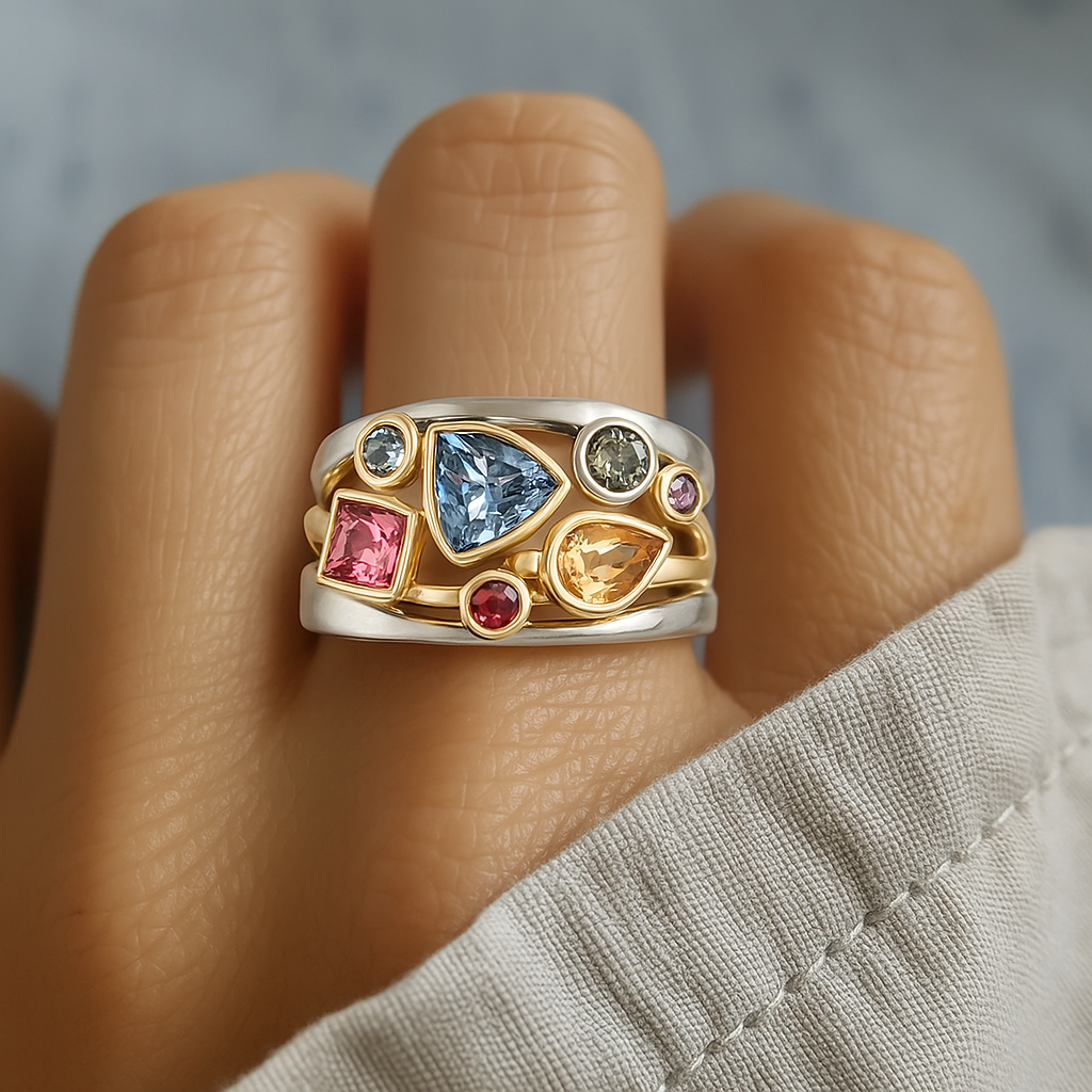 Vintage Multihued Zirconia Ring