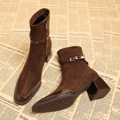 Men's Square-Toe Boots | Buckle Detail