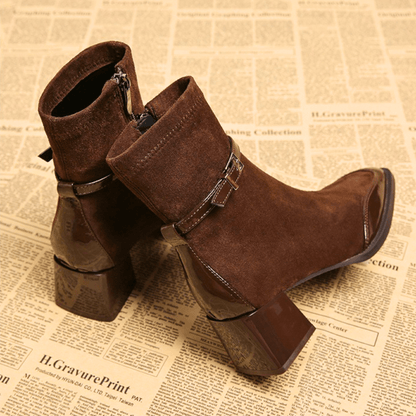 Men's Square-Toe Boots | Buckle Detail
