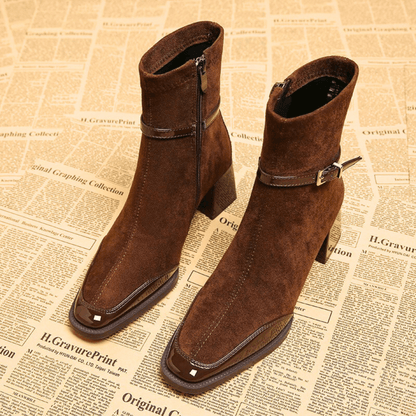 Men's Square-Toe Boots | Buckle Detail