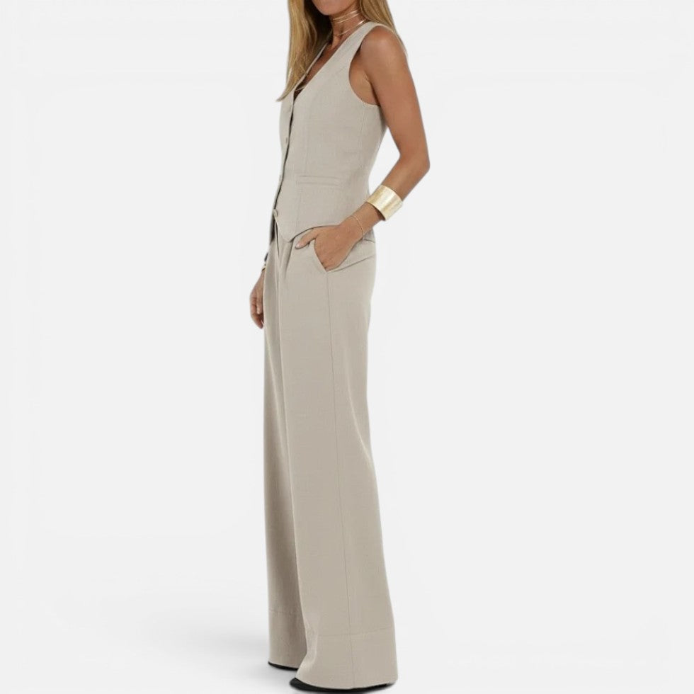Women's Waistcoat & Wide Leg Trouser Set | Tailored & Versatile 3