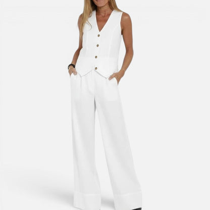 Women's Waistcoat & Wide Leg Trouser Set | Tailored & Versatile 7