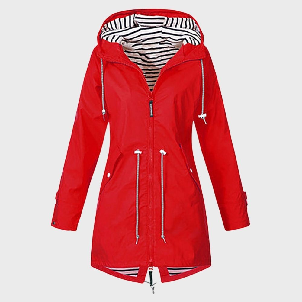 Women's Hooded Jacket | Drawstring Waist & Zip Front