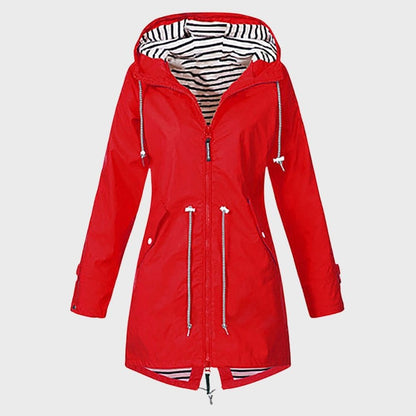 Women's Hooded Jacket | Drawstring Waist & Zip Front