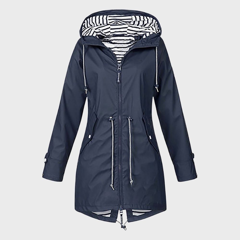Women's Hooded Jacket | Drawstring Waist & Zip Front