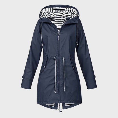 Women's Hooded Jacket | Drawstring Waist & Zip Front