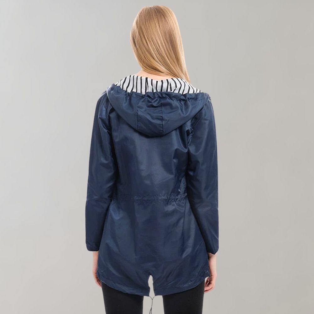 Women's Hooded Jacket | Drawstring Waist & Zip Front