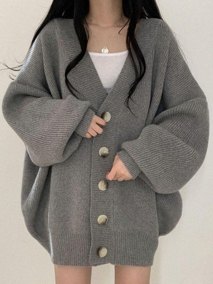 Image of Karen | Women's Oversized Button-Front Cardigan