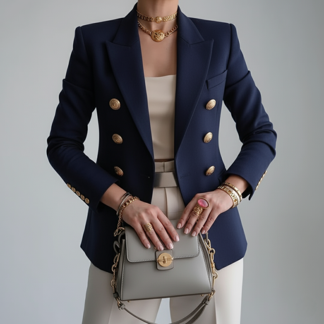 Women's Fitted Blazer | Double-Breasted Design