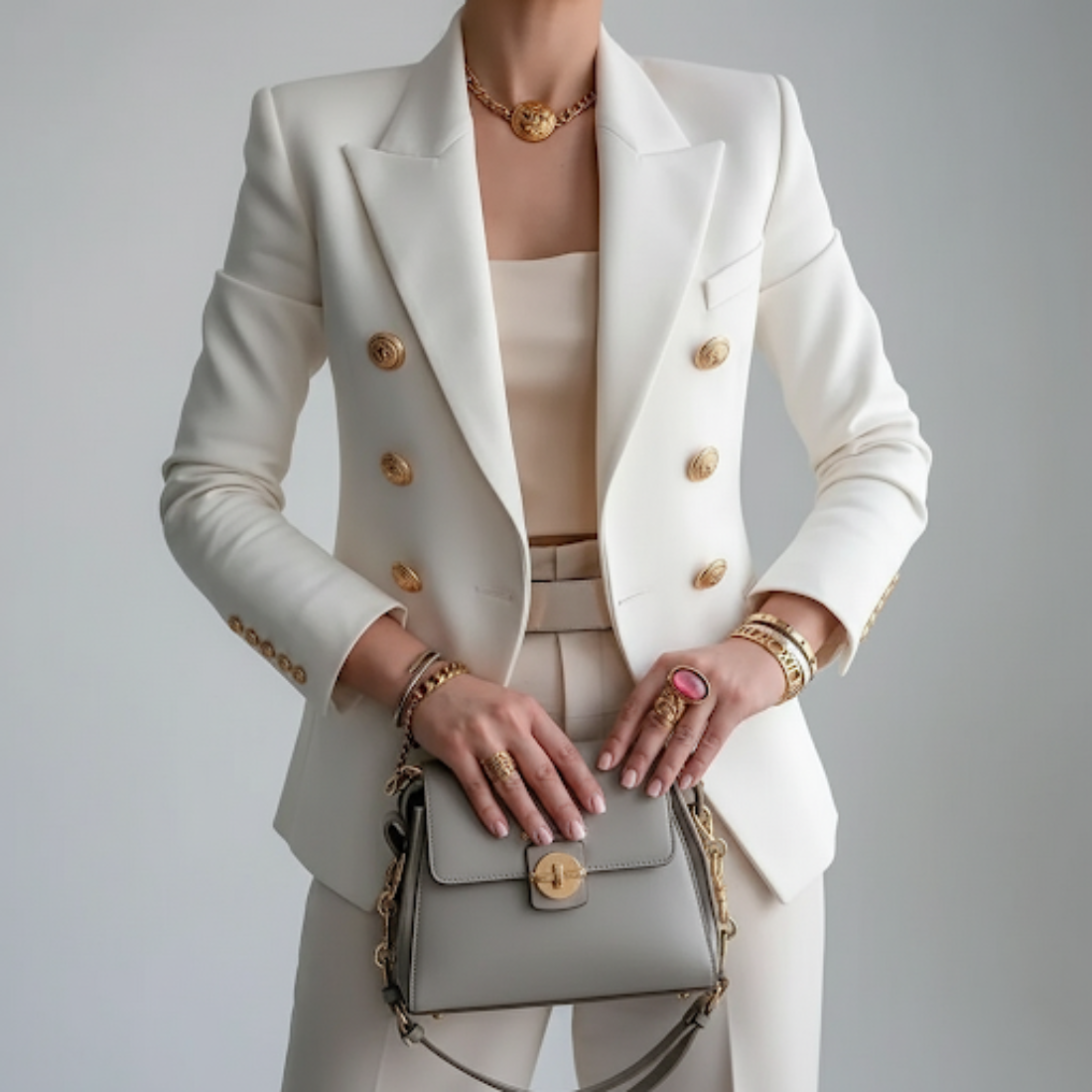 Women's Fitted Blazer | Double-Breasted Design