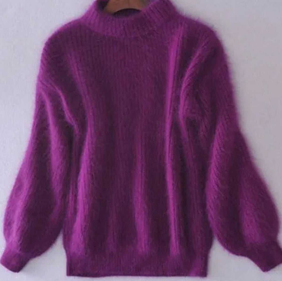 Larissa | Women's Fluffy Turtleneck Loose-Fit Pullover Knit Sweater