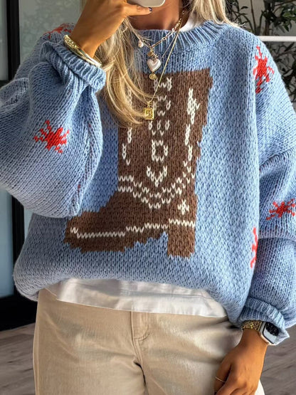 Women's Oversized Graphic Sweater | Cosy & Versatile