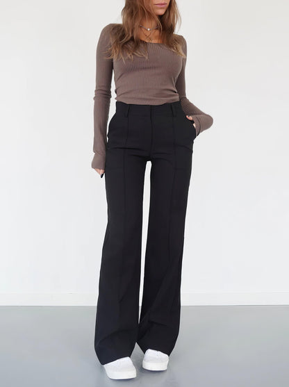 Women's Wide Leg Trousers | High-Waisted & Flattering Fit