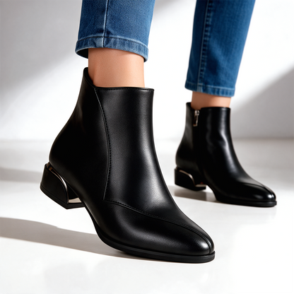 Women's Ankle Boots | Pointed Toe & Metallic Heel 5