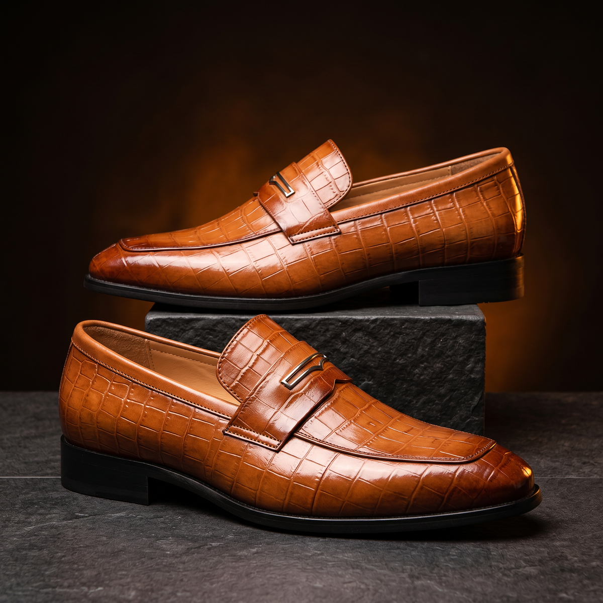 Women's Penny Loafers | Embossed Texture & All-Day Comfort 3