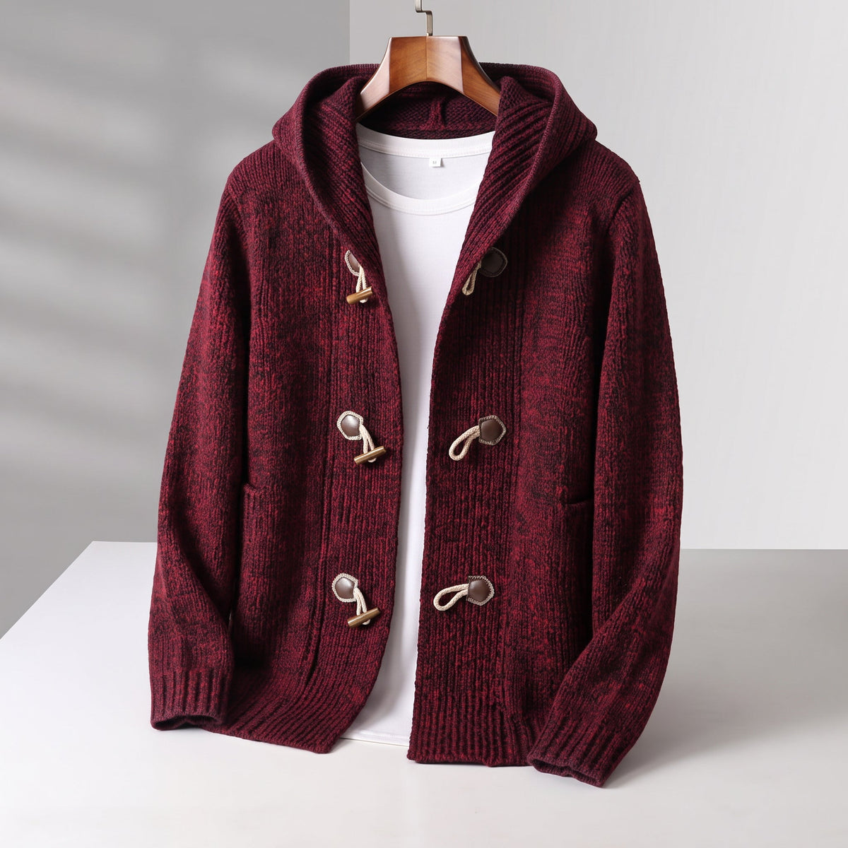 Women's Hooded Knit Cardigan | Toggle Closure & Deep Pockets
