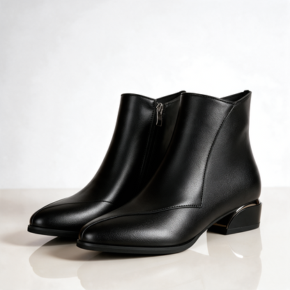 Women's Ankle Boots | Pointed Toe & Metallic Heel 4