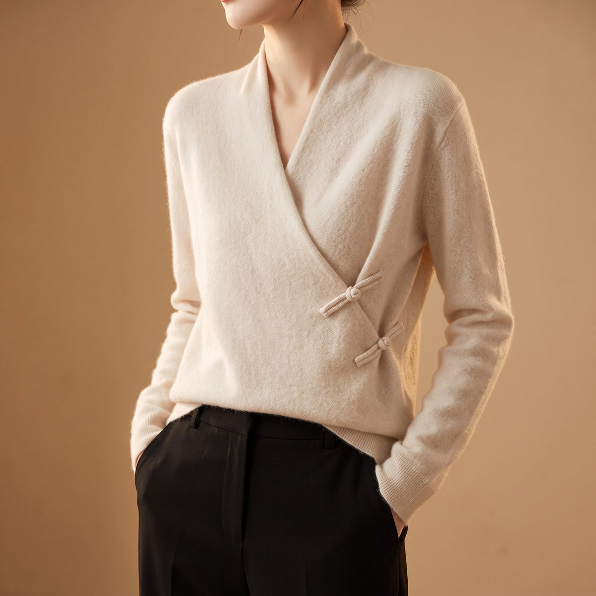 Women's Wrap Sweater | Breathable & Warm 3