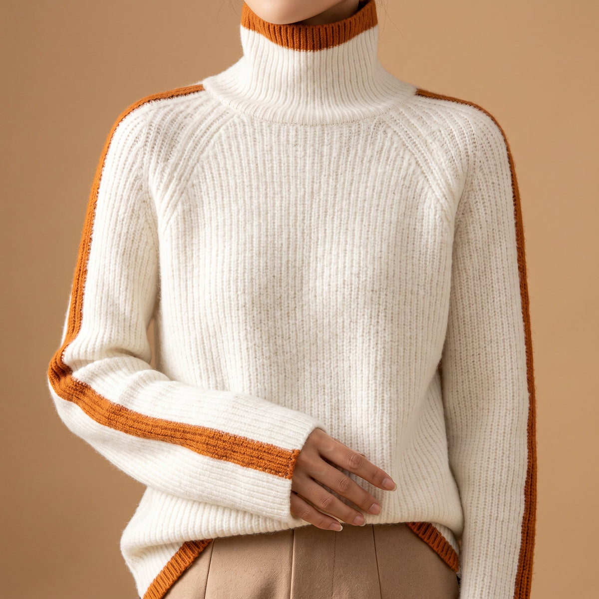 Women's Turtleneck Sweater | Ribbed Knit & Warm 2