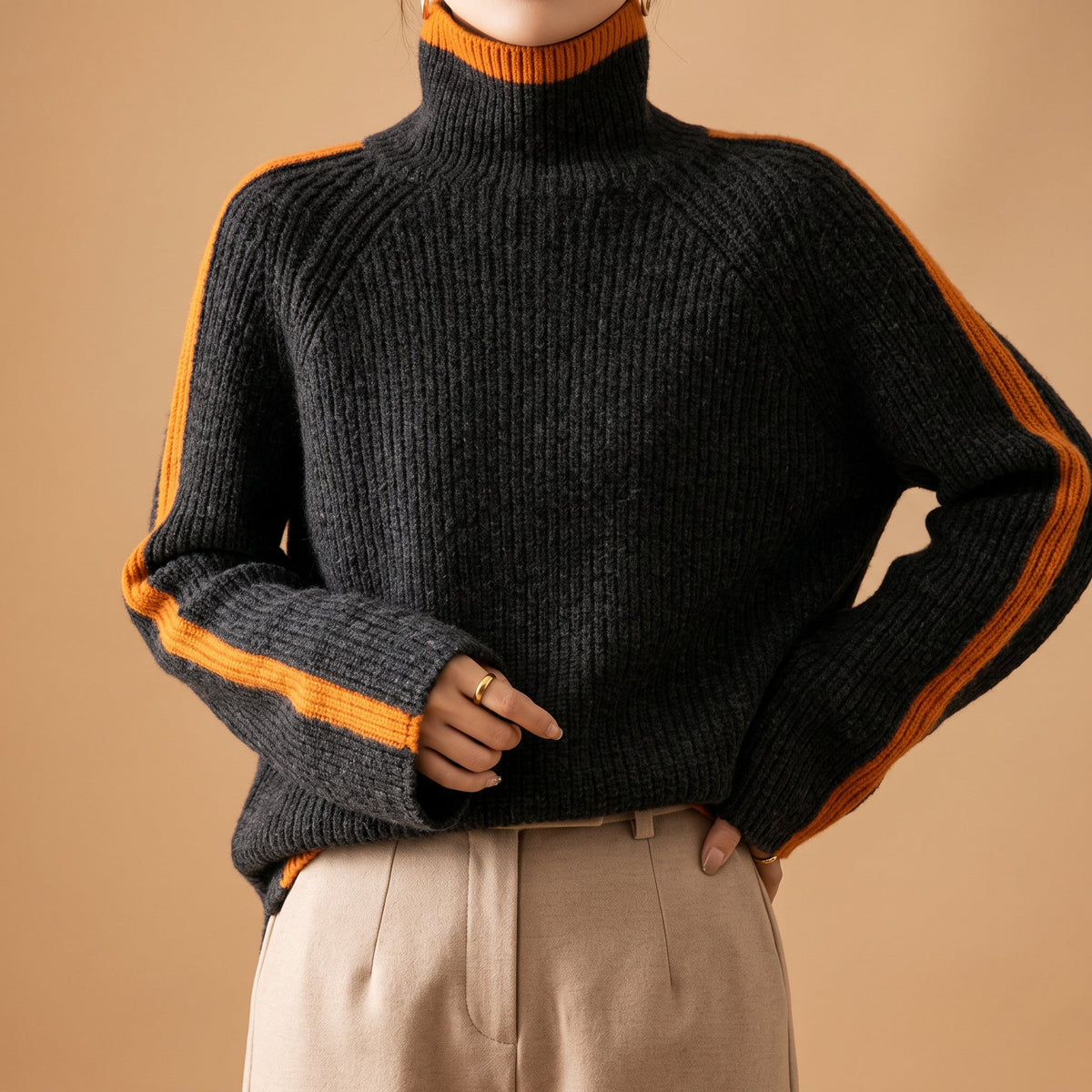 Women's Turtleneck Sweater | Ribbed Knit & Warm 3