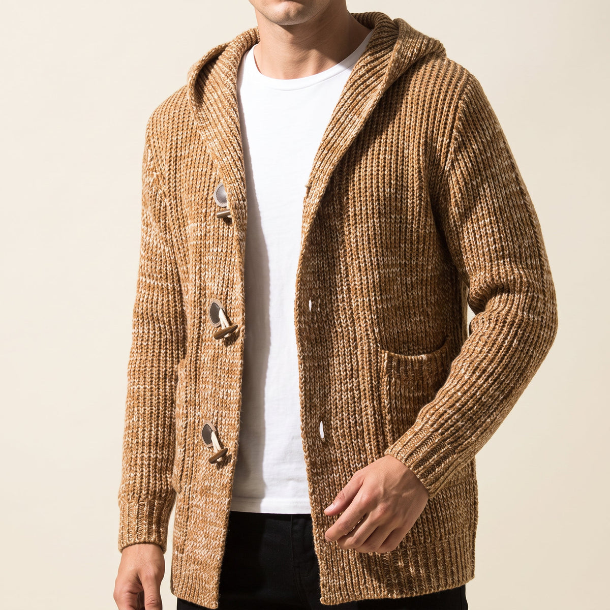 Women's Hooded Knit Cardigan | Toggle Closure & Deep Pockets