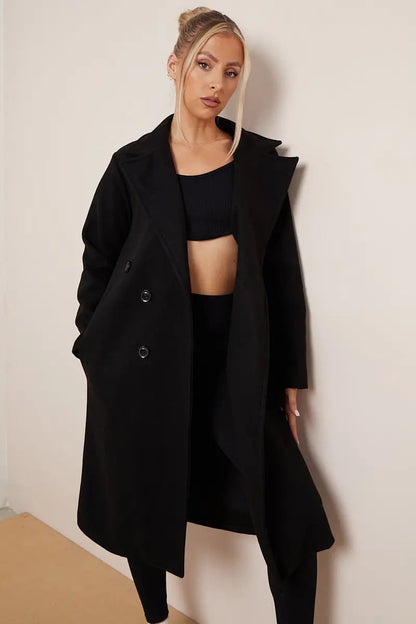 Image of Maria | Women's Double Breasted Long Coat