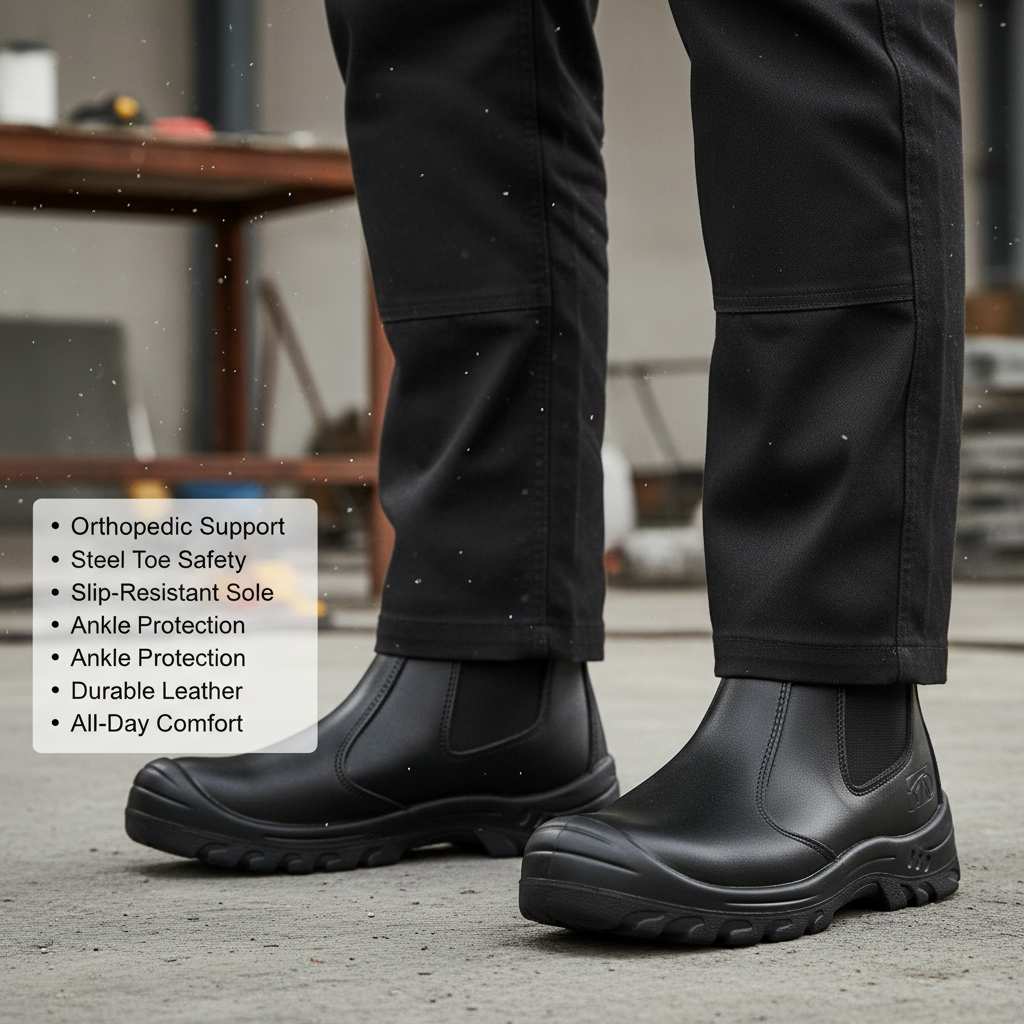Men's Safety Work Boots | Orthopedic Support & Protection