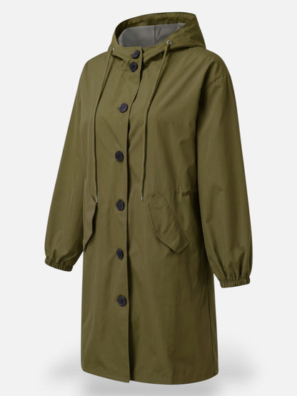 Women's Long Raincoat | Waterproof & Hooded 4