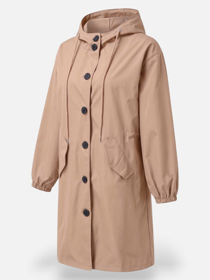 Women's Long Raincoat | Waterproof & Hooded 1