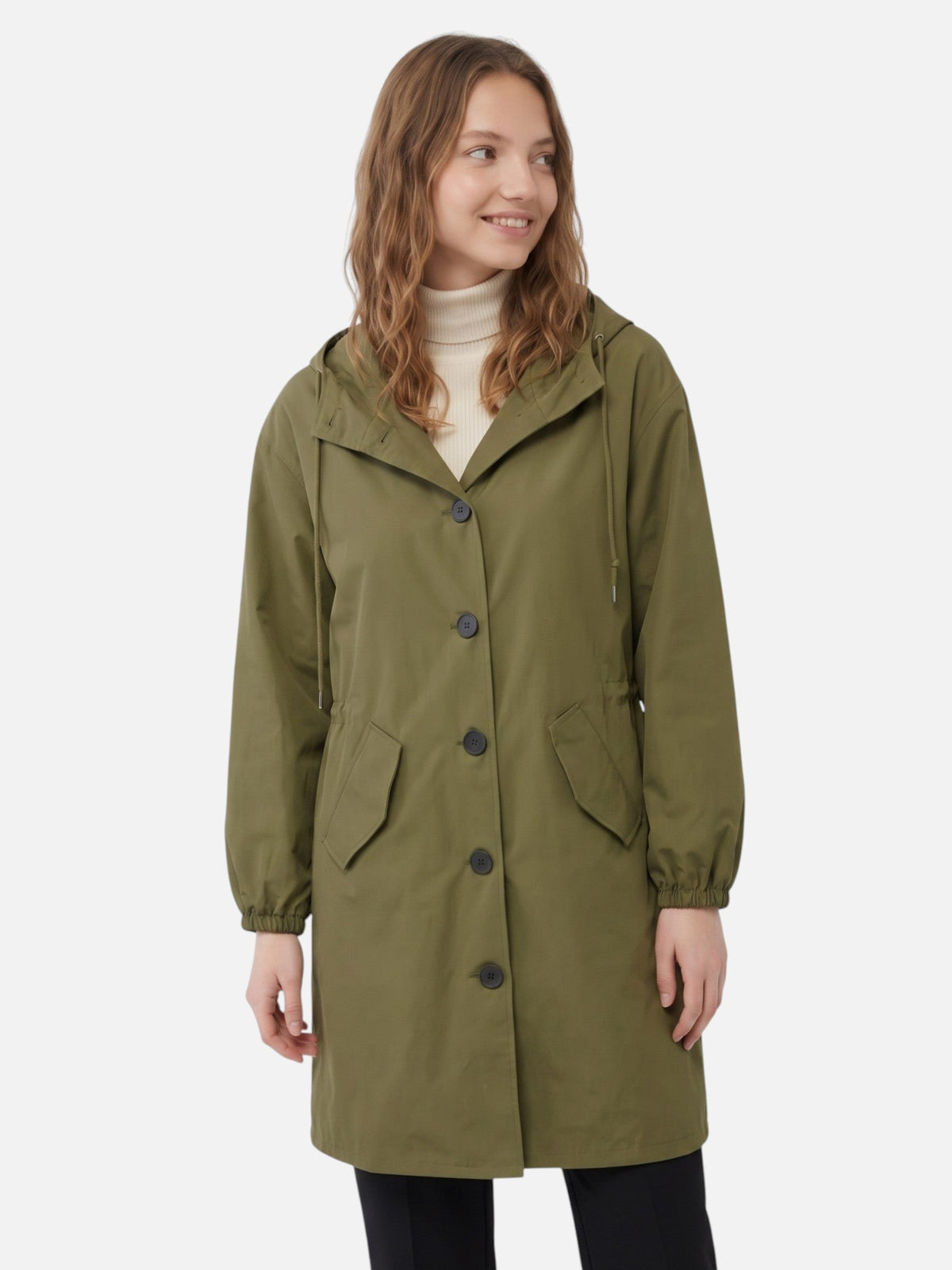 Women's Long Raincoat | Waterproof & Hooded 5