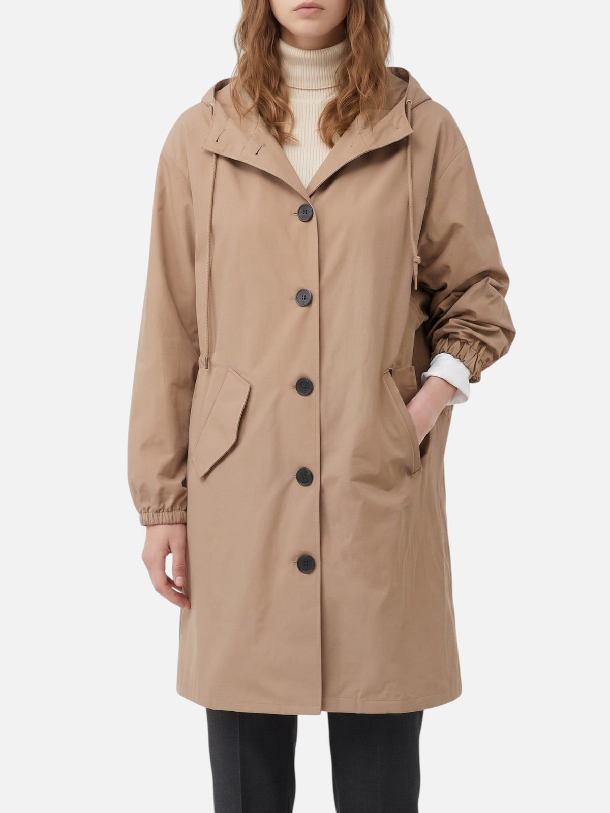 Women's Long Raincoat | Waterproof & Hooded 3