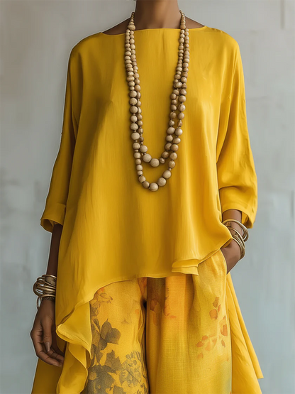 Women's Tunic & Wide Leg Trousers Set | Flowing Relaxed Fit 3