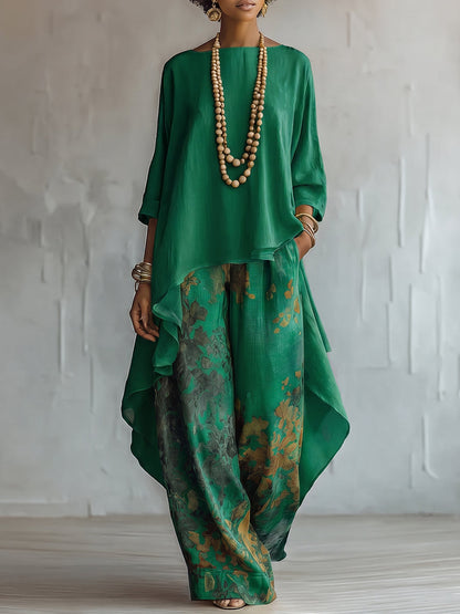 Women's Tunic & Wide Leg Trousers Set | Flowing Relaxed Fit 6